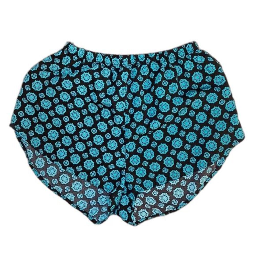 Lounge Shorts with Blue Flowers